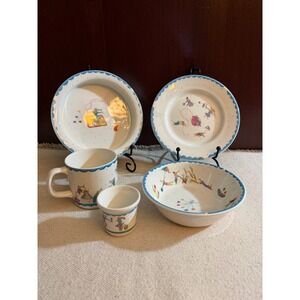 Nice Mice Bone China 5pc Nursery Set Mice Illustrations Made in England